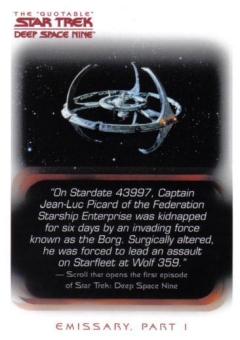 Star Trek DS9 Quotable Card