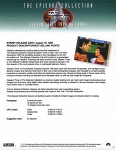Star Trek TNG Season 3  Press Release
