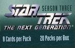 Star Trek TNG Season 3  stickers on various sides of the retail boxes