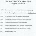 Star Trek Voyager S1S1 Card Production Sheet