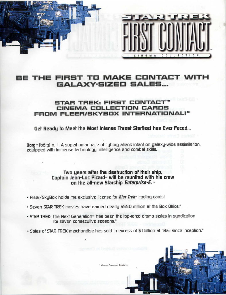 Star Trek First Contact Card Press Release