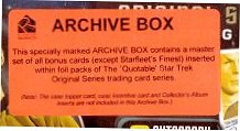 TOS Quotable Archive Box Sticker