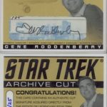 Star Trek TOS 40th Anniversary Gene Roddenberry Cut Signature Cards