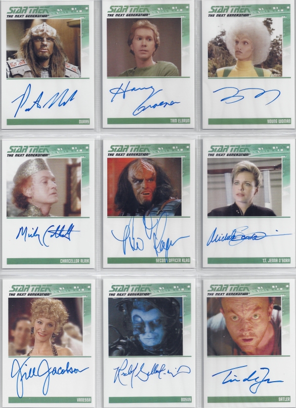TNG Heroes and Villains Autograph Cards
