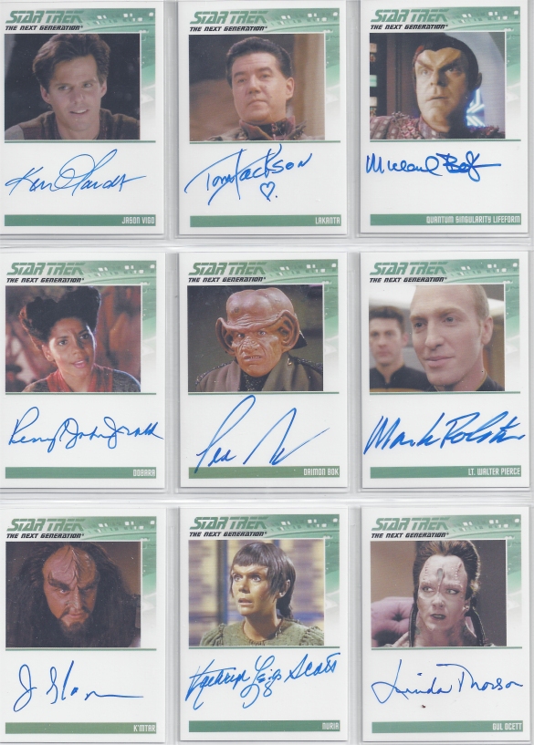 TNG Heroes and Villains Autograph Cards