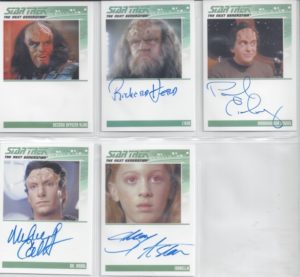 TNG Heroes and Villains Autograph Variants