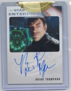 Star Trek Enterprise Heroes and Villains Autograph Card Thompson