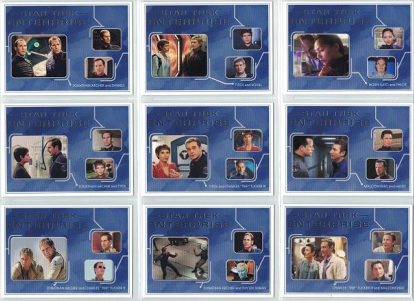 Star Trek Enterprise Heroes and Villains Relationship Card Set