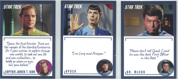 Star Trek TOS Inscriptions Promo Cards P1 P2 P3