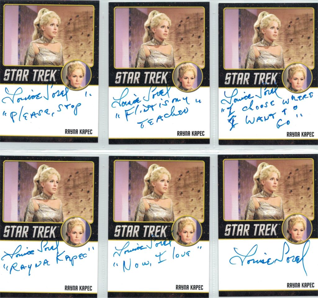 Star Trek TOS Inscriptions inscription auto cards