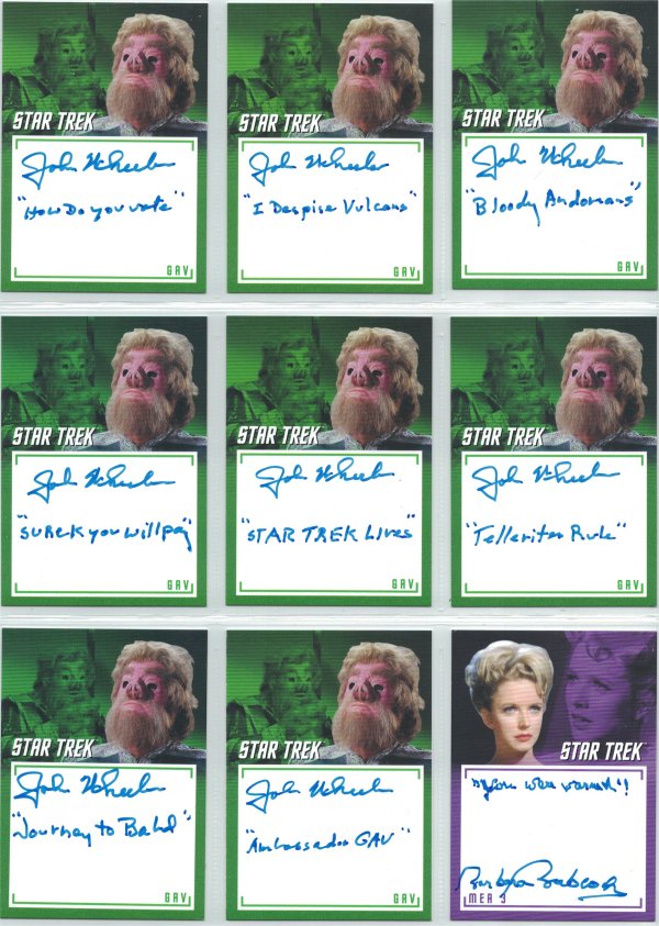 Star Trek TOS Inscriptions inscription auto cards