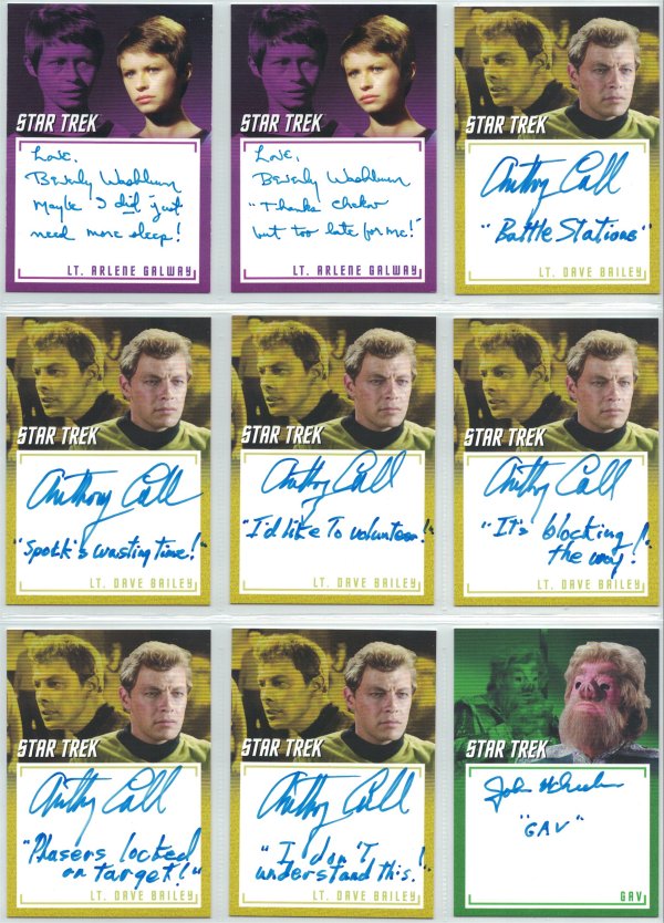 Star Trek TOS Inscriptions inscription auto cards