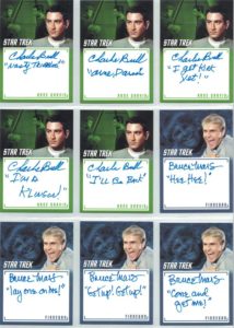 Star Trek TOS Inscriptions inscription auto cards