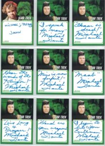 Star Trek TOS Inscriptions inscription auto cards