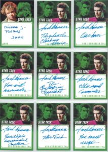 Star Trek TOS Inscriptions inscription auto cards