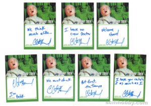 Star Trek TOS Inscriptions inscription auto cards