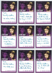 Star Trek TOS Inscriptions inscription auto cards