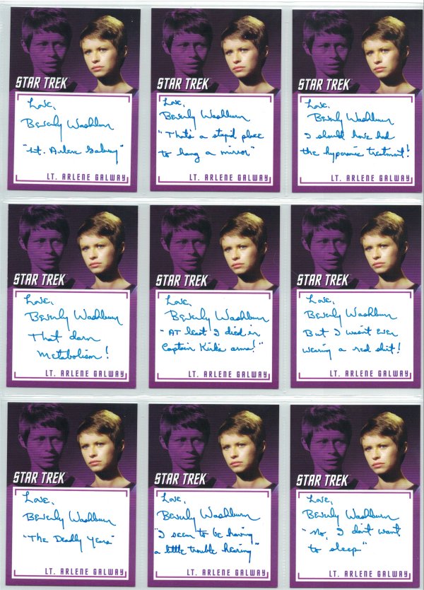 Star Trek TOS Inscriptions inscription auto cards