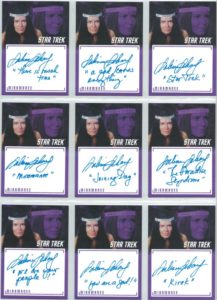 Star Trek TOS Inscriptions inscription auto cards