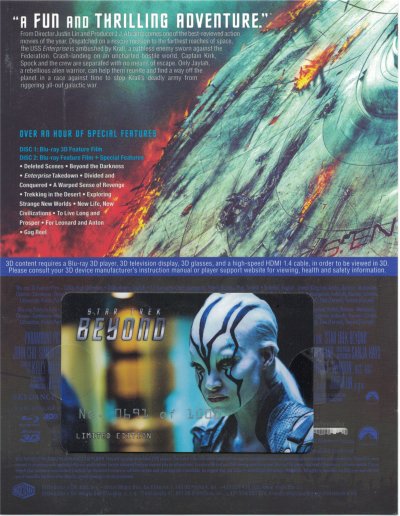 Star Trek Beyond DVD Card #1 Ed