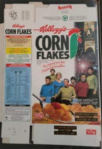 Star Trek Card Kelloggs Cereal Box