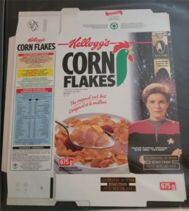 Star Trek Card Kelloggs Cereal Box