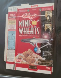 Star Trek Card Kelloggs Cereal Box