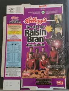 Star Trek Card Kelloggs Cereal Box