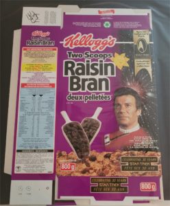 Star Trek Card Kelloggs Cereal Box