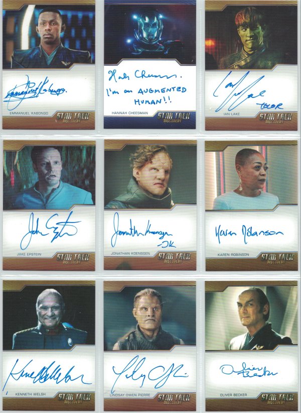 Star Trek Discovery Season Three Archive Exclusive Autograph Cards