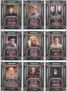 Star Trek Inscriptions Laser Cut Villains Card Set