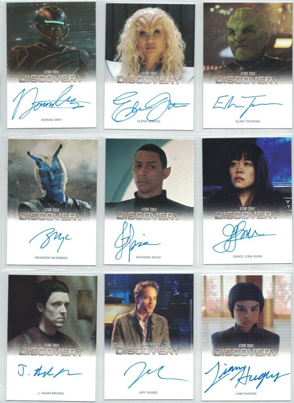 Star Trek Discovery Season 5 autograph cards