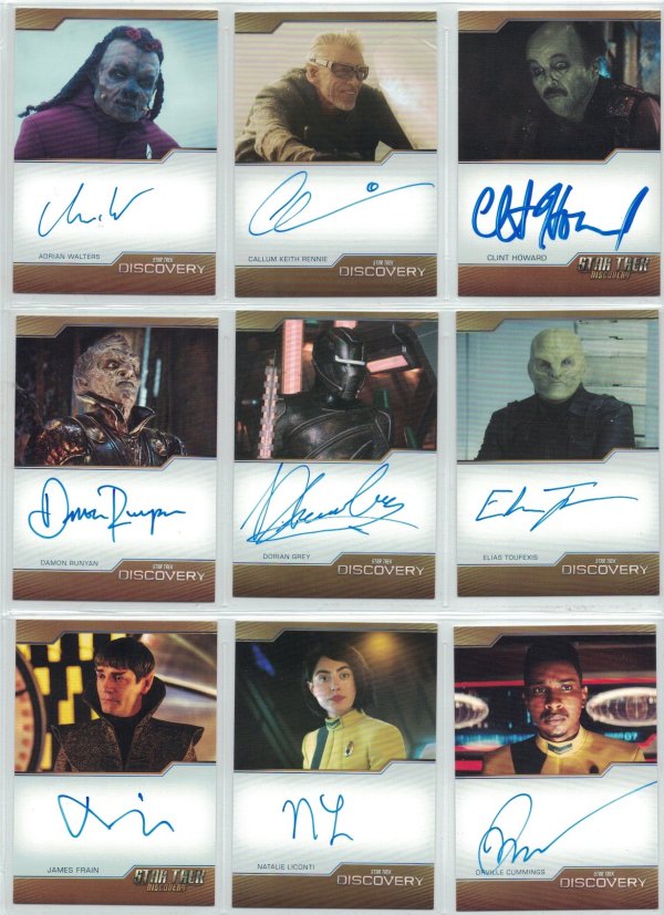 Star Trek Discovery Season 5 autograph cards