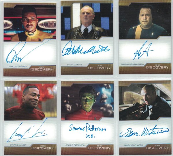 Star Trek Discovery Season 5 autograph cards