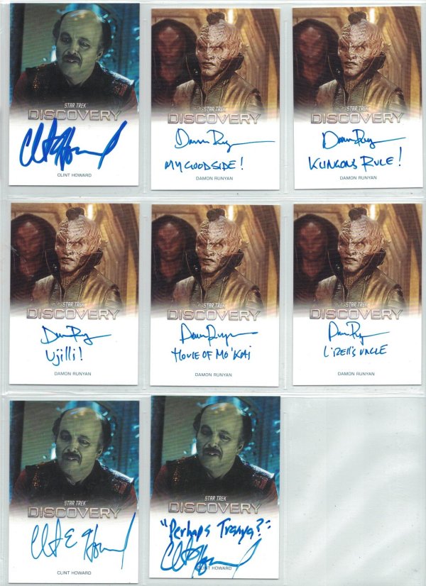 Star Trek Discovery Season 5 Autograph Variant Cards