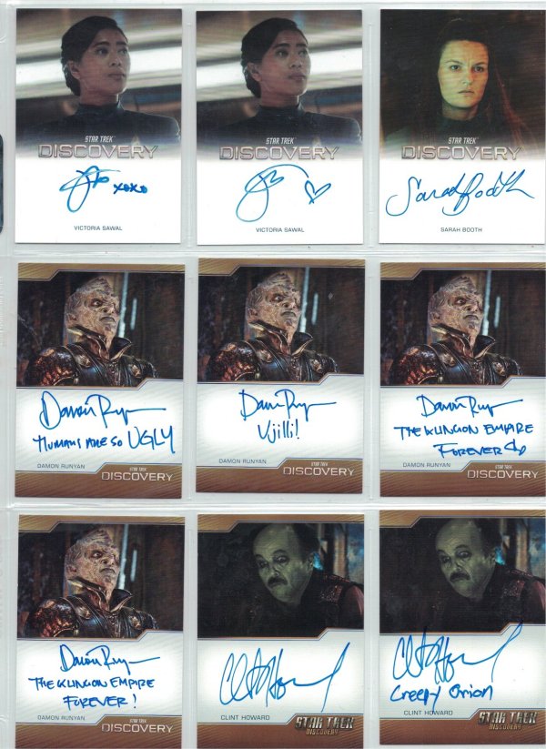 Star Trek Discovery Season 5 Autograph Variant Cards