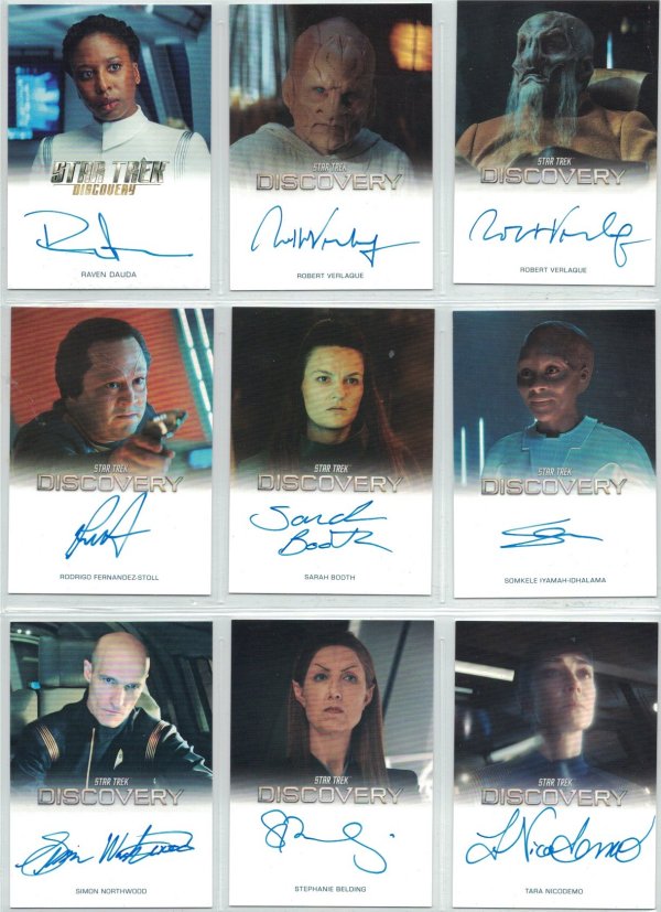 Star Trek Discovery Season 5 autograph cards